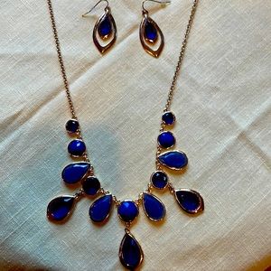 Liz Claiborne Costume Necklace and Pierced Earring Set